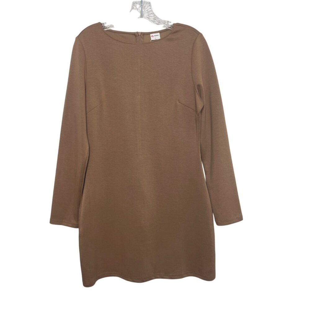 Wiholl Long Sleeve‎ Dress Womens Large Brown New